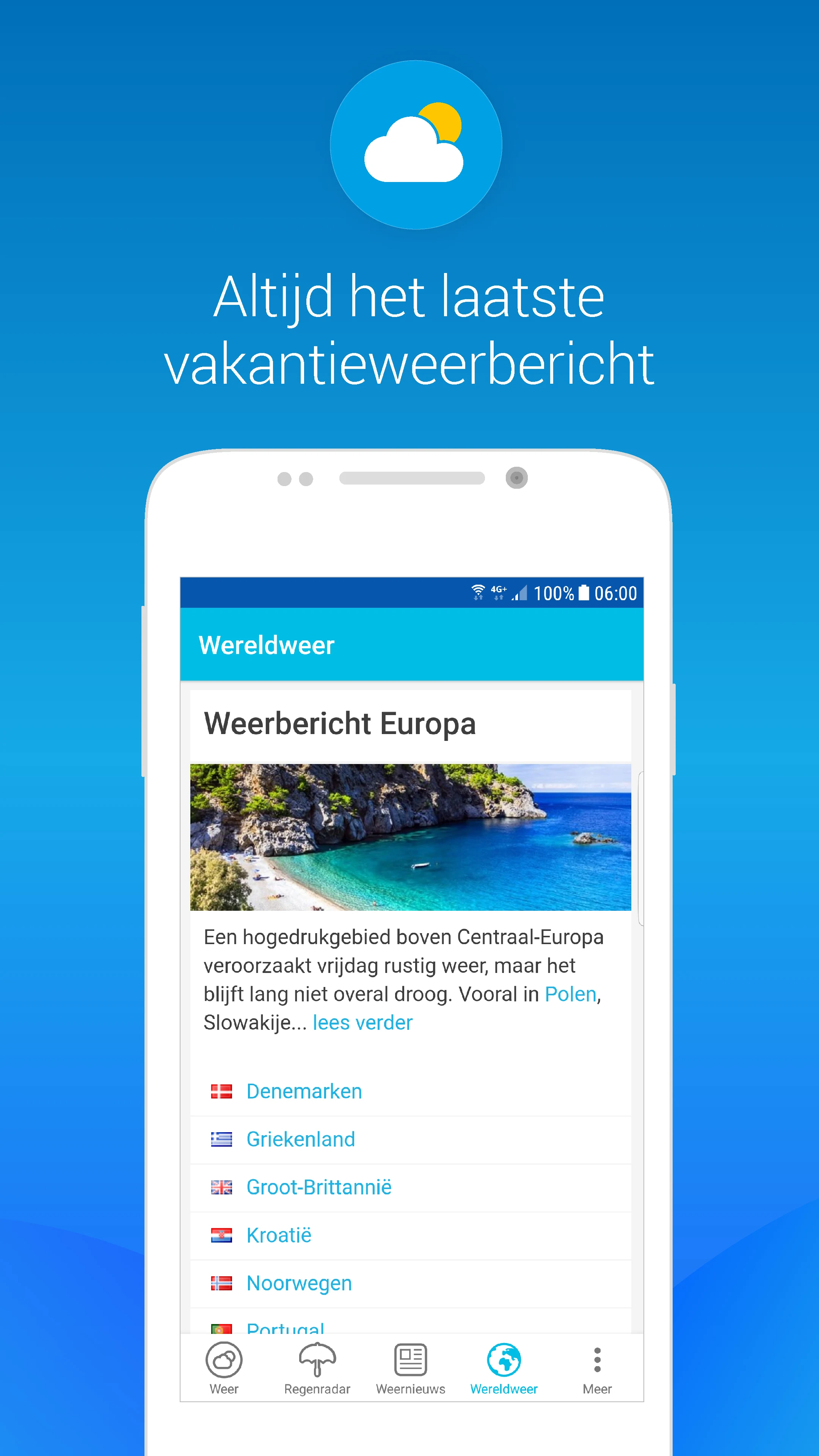 Weerplaza - complete weer app screenshot